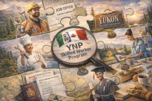 Yukon Skilled Worker Program concept with different professions