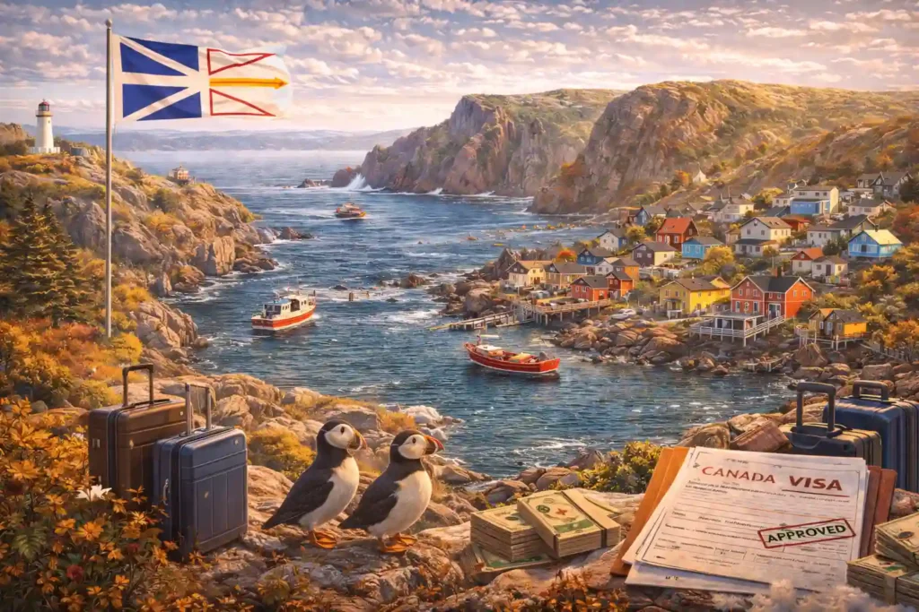 Scenic view of Newfoundland and Labrador representing peaceful lifestyle and immigration opportunities in Canada.