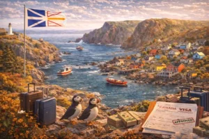 Scenic view of Newfoundland and Labrador representing peaceful lifestyle and immigration opportunities in Canada.