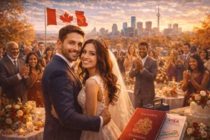 Married couple applying for Canadian spousal sponsorship and permanent residency