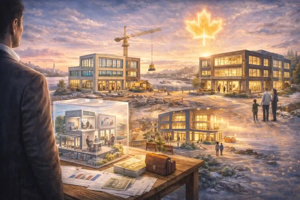 Nova Scotia entrepreneur immigration program with business and investment concept