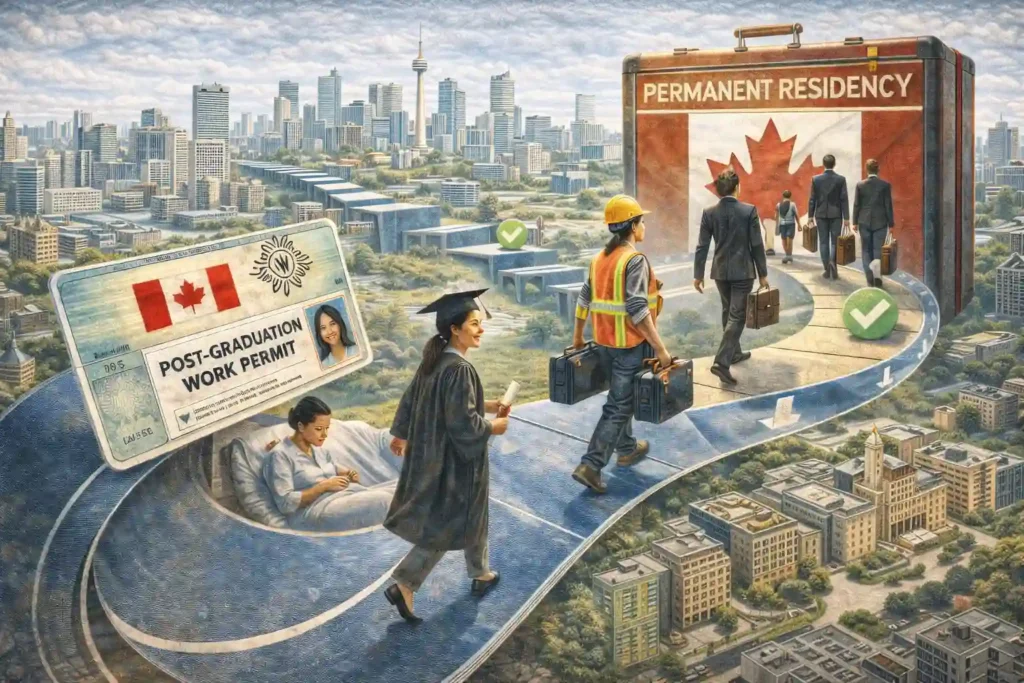Study, work, and permanent residency pathway for international graduates in Canada