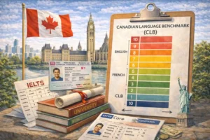 Canadian Language Benchmark (CLB) system for English and French proficiency used in Canadian immigration and Express Entry applications