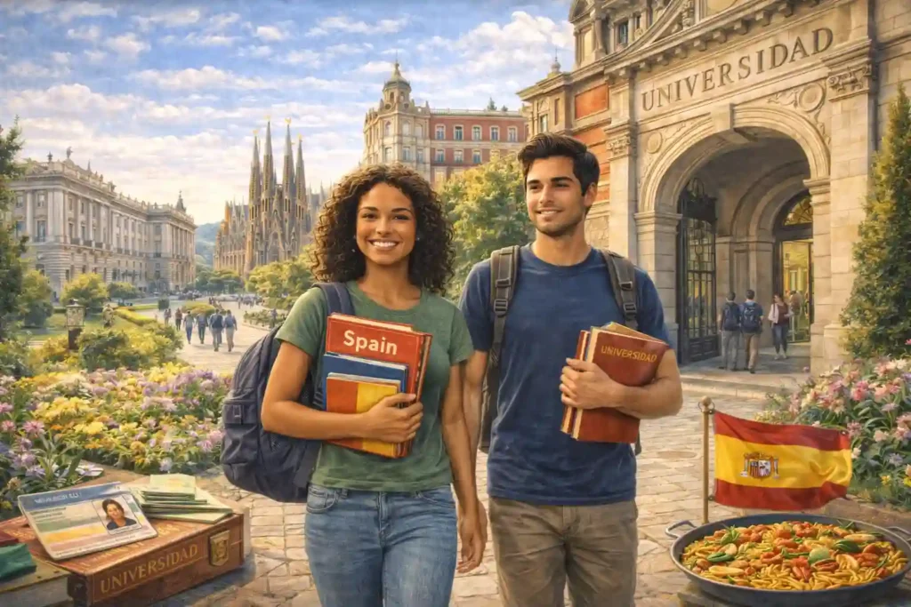 Studying in Spain with scholarships, student visa, work while studying, and post-graduation work opportunities