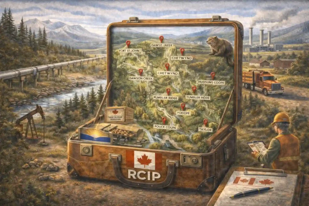 Peace Liard region in British Columbia participating in the Rural Community Immigration Pilot for permanent residence in Canada