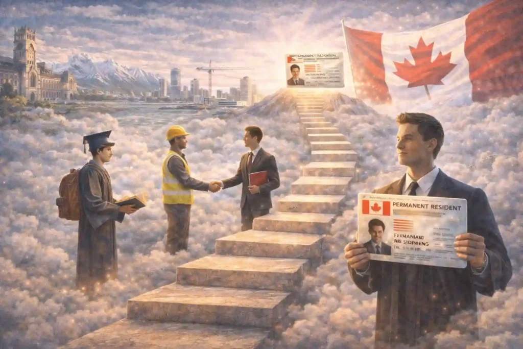 International students studying in Canada can work and immigrate to obtain permanent residency